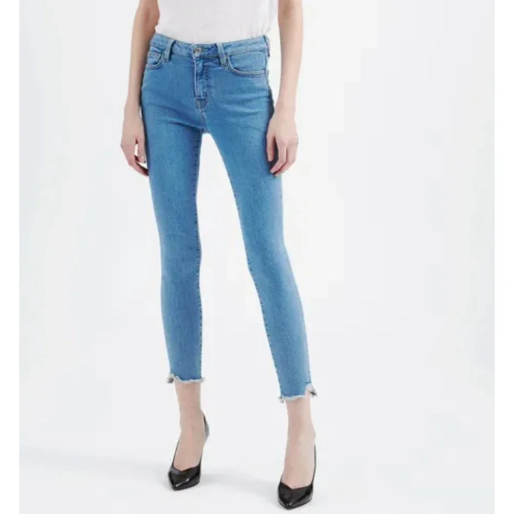 IRO Jeans Light Wash Raw Hem High Rise Skinny Sz 25